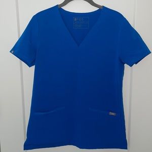 Figs Casma scrub top royal blue